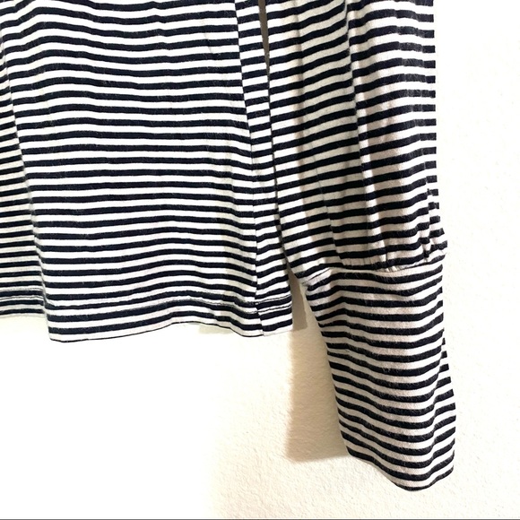 Black & white pinstripe fitted turtleneck, BP, sz SM - Picture 3 of 6